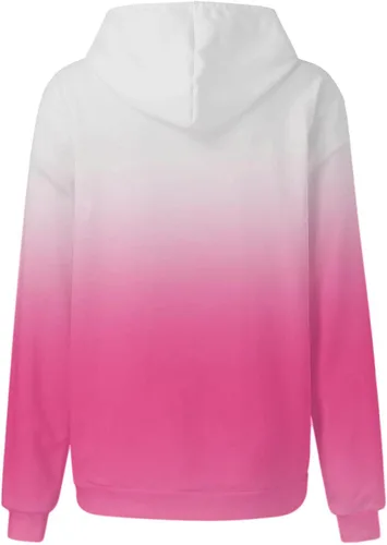 Vista 4 de symoid Sudaderas con capucha para mujer 2023, de manga larga, estilo casual, de gran tamaño, ajuste holgado, con cordón de moda, sin botones