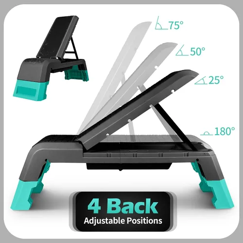 Vista 9 de leikefitness Plataforma de paso de ejercicio, cubierta aeróbica