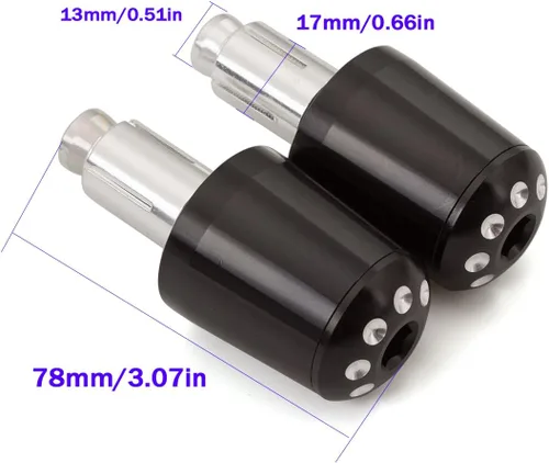 Vista 2 de FXCNC Carreras universales de motocicleta empuñaduras con palanca de aluminio Billet tapa de extremo tapón deslizante para la mayoría de scooters