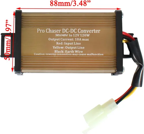 Vista 2 de Pro Chaser Carros de golf DC-DC RV 48V 36V Voltaje a 12V reductor de voltaje reductor de voltaje reductor para faros traseros paneles solares