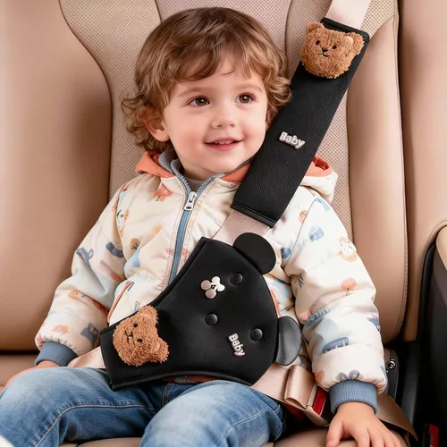 Vista 6 de Funda para Cojín de Cinturón de Seguridad para Niños, Lindas Fundas de Cinturón de Seguridad para Niños con Animales & Cojín Triangular para Niñas