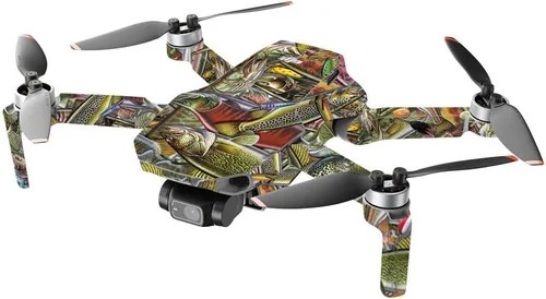Vista 2 de MIGHTY SKINS Compatible con DJI Mini 2 Dron portátil – Rompecabezas de peces, protectora, duradera y única, cubierta de vinilo fácil de aplicar