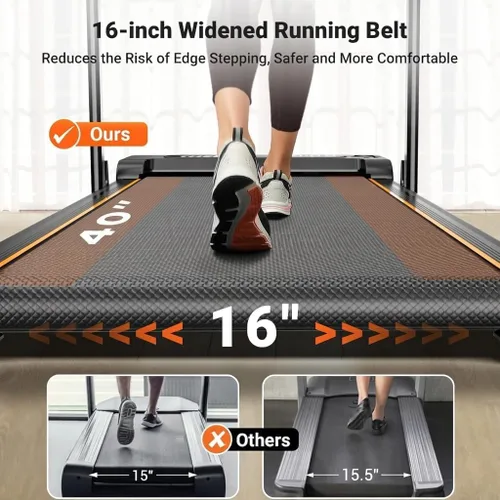 Vista 10 de THERUN Walking Pad with Handle Bar, Compact Under Desk Portable Treadmill