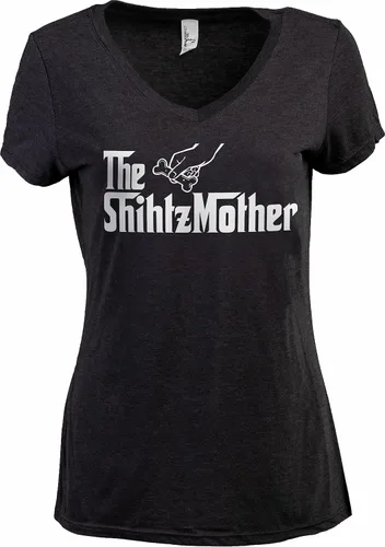 Vista 30 de The Dogmother Divertida camiseta con cuello en V para mujer, con cuello en V (italiano) Greyhound