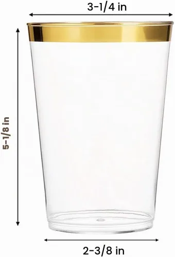 Vista 6 de Tebery Paquete de 100 vasos de plástico transparente para fiestas, vasos desechables de plástico de 16 onzas, elegantes vasos de fiesta, vasos de 16