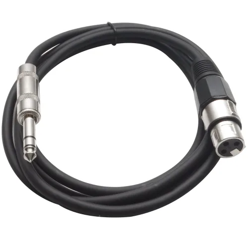 Vista 12 de Seismic Audio - SATRXL-F2 - Cable de conexión XLR naranja de 2 pies hembra a 1/4" TRS