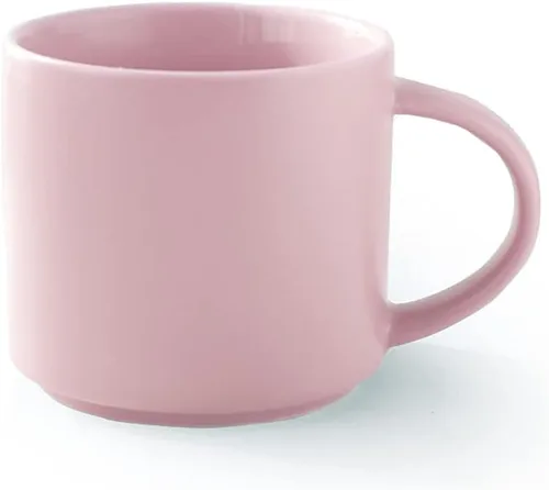 Vista 7 de ZaH Taza de café de cerámica de 14 onzas de color sólido, taza de té para oficina en casa – Lavavajillas con calefacción por microondas (negro)