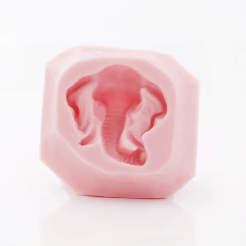 Vista 9 de Molde de silicona con cabeza de elefante, pasta de fondant, menta, arcilla de resina, tamaño perfecto para cupcakes, joyas de dulces