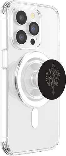 Vista 4 de Taupe - Diseño floral de flores silvestres PopSockets MagSafe PopGrip para iPhone