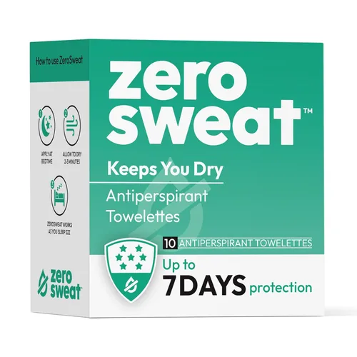 Vista 6 de ZeroSweat Desodorante de toallitas antitranspirantes Tratamiento de hiperhidrosis de fuerza clínica - Reduce el sudor de las axilas - 20 toallitas