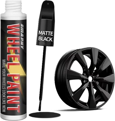 Vista 8 de Pintura de Retoque para Llantas Negro Brillante, Pintura para Llantas para Raspones de Bordillo y Rayones, Kit de Reparación de Rayones de Ruedas