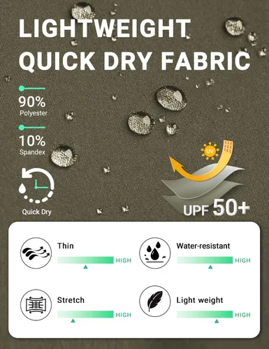 Vista 9 de BVVU Pantalones cargo capri de senderismo para mujer, ligeros, de secado rápido, pantalones deportivos impermeables para exteriores, pantalones