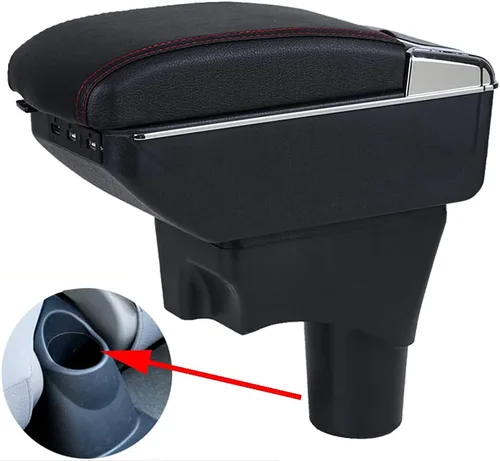 Vista 10 de Compatible con Caja de Almacenamiento de Brazo de Consola Central del Coche Nissan Sunny/March Micra K13/Nissan Versa Almera Sedan solamente/Nissan