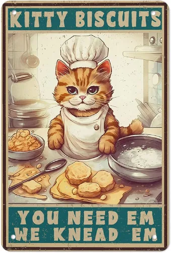 Vista 19 de Cartel de metal con diseño de gato negro con texto en inglés "Angels Don't Always Have Wings", póster de metal vintage de 8 x 12 pulgadas, letrero
