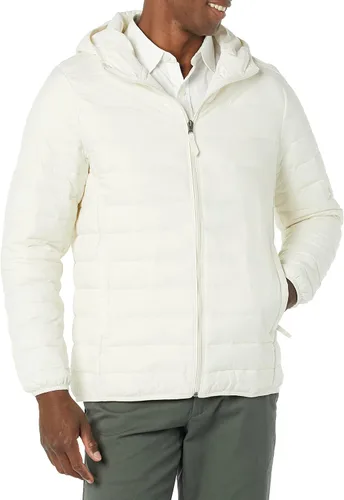 Vista 11 de Amazon Essentials Chaqueta acolchada con capucha ligera, resistente al agua y empacable para hombre Negro
