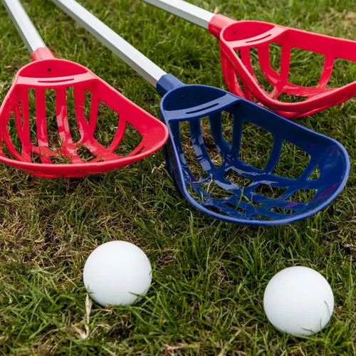 Vista 7 de Champion Sports Soft Lacrosse Set: Equipo de entrenamiento para niños, niñas, niños, jóvenes y atletas aficionados - 12 palos de aluminio y 6 bolas