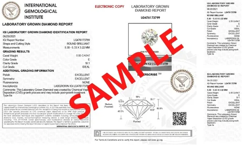Vista 5 de Customize Jewels IGI 1 2 3 4 5 Carat White Oval Excellent Beautiful Lab Created Diamond Petite Solitaire Engagement Ring In 14k Yellow Gold For