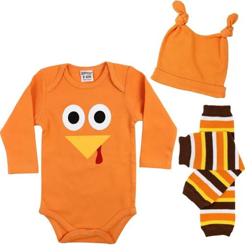 Vista 5 de juDanzy caja de regalo con conjunto para bebé, diseño navideño y Halloween.