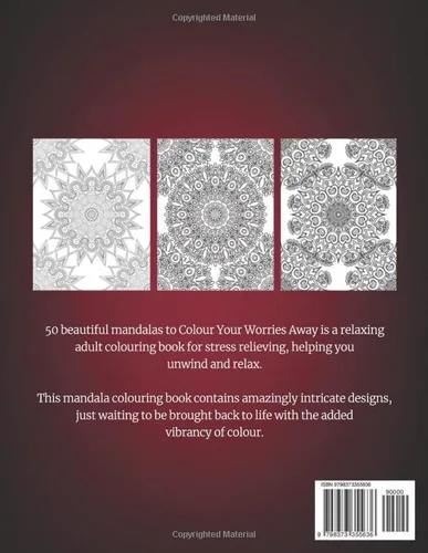 Vista 2 de Colour Your Worries Away A Relaxing Mandala Colouring Book For Adults