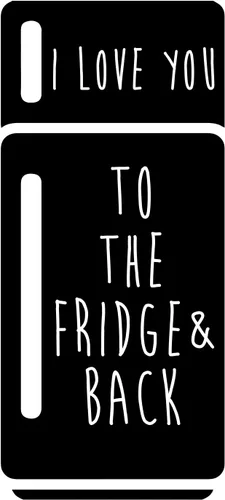 Vista 2 de Decal Serpent I Love You to The Fridge and Back Juego de palabras divertido Parody Cooking Baking Kitchen Delantal - Negro