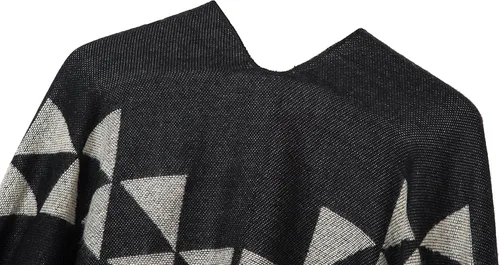 Vista 40 de Chales cálidos para mujer, cárdigan con frente abierto, estilo vintage, poncho