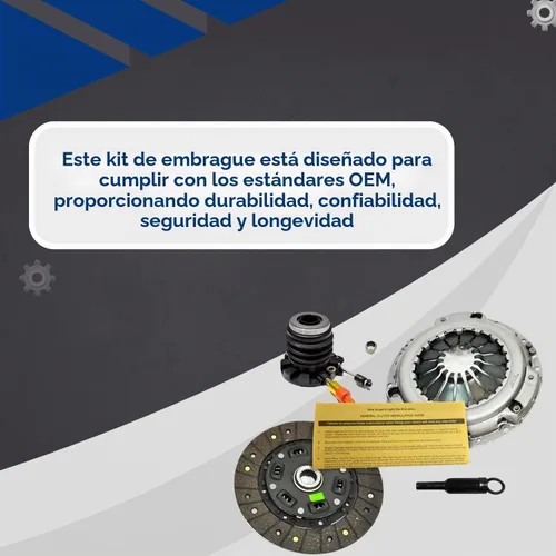 Vista 9 de Kit de embrague EFT HD con cilindro esclavo CSC para camioneta Ford Ranger 1995-2011 2.3L, 2.5L, 3.0L. Especificaciones OEM con construcción
