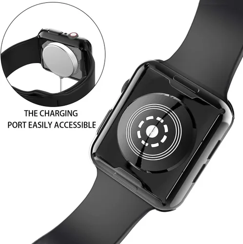 Vista 4 de JULK - Funda protectora general suave de TPU HD ultrafina para iWatch SE 3 (2025) / Series SE / 6/5 / 4, paquete de 2 unidades [Paquete de 2]