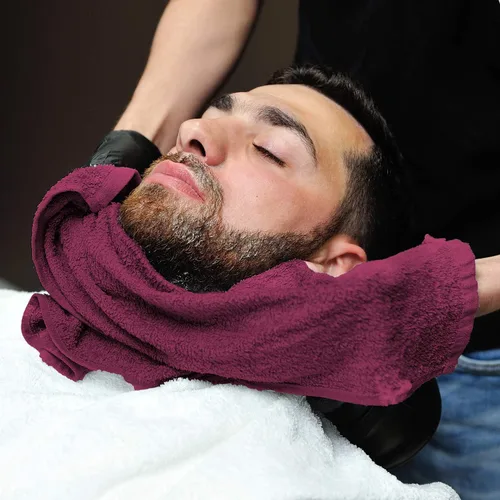 Vista 6 de Arkwright Toallas de salón a prueba de blanqueador - Paquete de 12 - Muy absorbentes, 100% algodón, secado rápido, toalla facial de spa para Borgoña