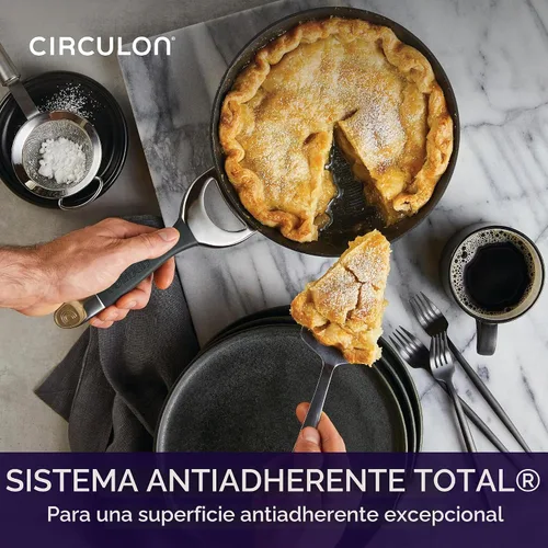Vista 4 de Circulon Symmetry - Sartén antiadherente con anodizado duro de 8.5 pulgadas, negro