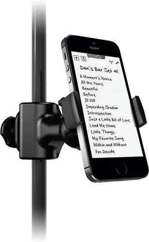Vista 8 de IK Multimedia iKlip Xpand Mini soporte para micrófono con soporte para teléfono, compatible con teléfonos inteligentes iPhone y Android de 3.5" a