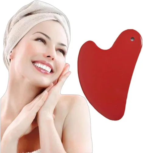 Vista 2 de Gua Sha - Herramientas faciales de acero inoxidable Guasha para cara, metal Gua Sha, aprieta la piel, herramienta de belleza para ojos corporales