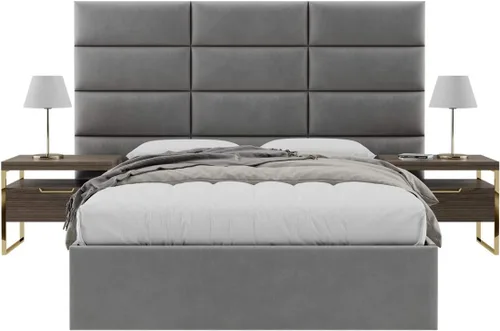 Vista 21 de Vänt - Paneles tapizados de cabecera para montar en la pared, diseño Elizabeth, 120 x 46 pulgadas, configuración de 16 paneles individuales