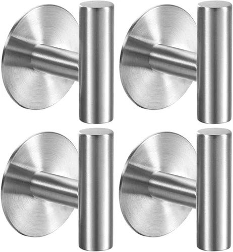 Vista 8 de Bntuk Ganchos adhesivos resistentes para pared, de acero inoxidable, impermeables, para colgar en la pared, ganchos para colgar toallas de baño