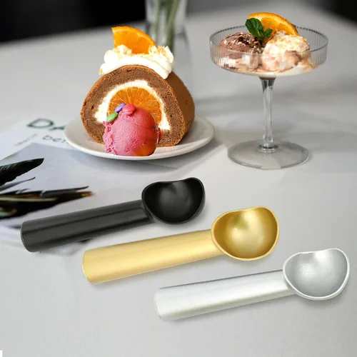 Vista 7 de Cuchara para helado, cuchara de aluminio antiadherente de una pieza, anticongelante, de 7 pulgadas, diseño resistente y duradero, fácil de limpiar