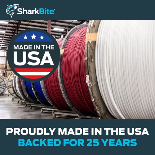 Vista 5 de SharkBite - Tubo de agua flexible PEX-B blanco de 1/2 pulgada x 1.5 metros, hecho en los Estados Unidos, paquete de 10, para fontanería, U860W5