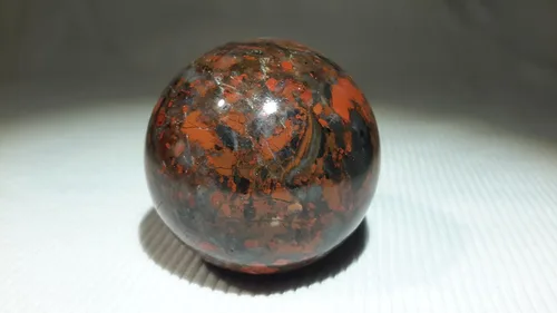 Vista 5 de Auténtica colección de esferas pulidas de piedra semipreciosa (jaspe brezado)