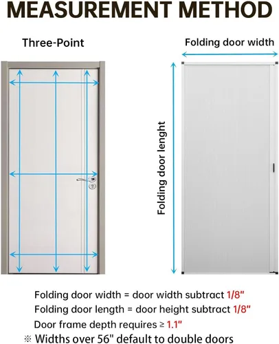 Vista 5 de MaKefeile Puerta celular plegable de acordeón sin perforaciones para puertas celulares, puertas correderas para dormitorios, pasillos, divisores