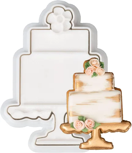Vista 8 de Juego de 11 cortadores de galletas de amor con sello 3D de ácido poliláctico (PLA) para cocina, pastel, vestido de boda, formas de anillo de amor