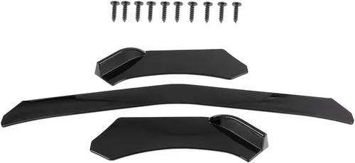 Vista 3 de cciyu 3 unids Universal Front Lip Splitter Parachoques Alerón Ajustable Labio ABS Ajuste para la mayoría de los coches