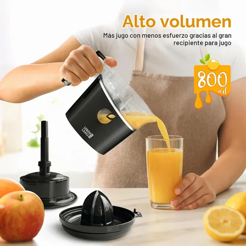 Vista 4 de LEBENLANG Exprimidor de naranjas eléctrico sin BPA – 27 onzas y 2 conos con control de pulpa I Exprimidor automático y eléctrico para cítricos