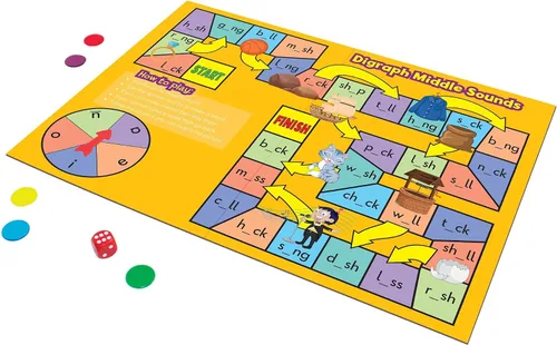 Vista 7 de Junior Learning Phonics - Juego de juegos de mesa, 6 contadores, edades de 4 a 5 años, habilidades lingüísticas, pre K-K, mediano