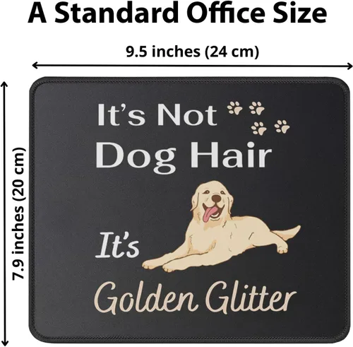 Vista 2 de Funny It's Golden Glitter - Alfombrilla de mouse para amantes de los perros, regalo para dueños de perros, tapete de mouse para amantes