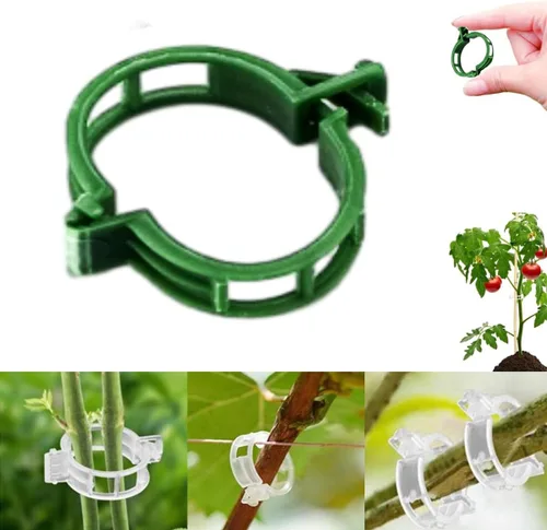 Vista 7 de Clip de plástico seguro para plantas, clips de soporte para plantas, clips de jardín reutilizables, clips de fijación de plantas, clips de fijación