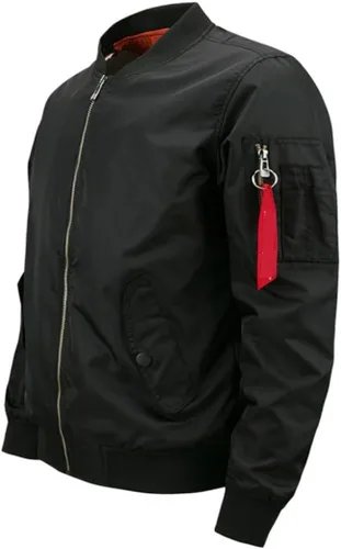 Vista 3 de Cresay Chaquetas bomber deportivas para hombre, abrigos tipo blusón, abrigos gruesos para exteriores