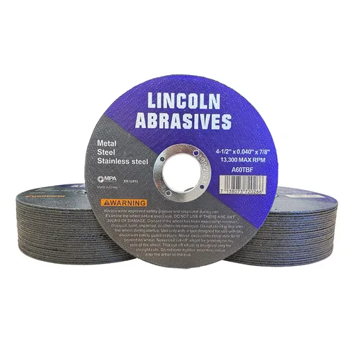 Vista 26 de Paquete de 25 ruedas de corte de 4.5" Lincoln Abrasives .040" Metal y acero inoxidable