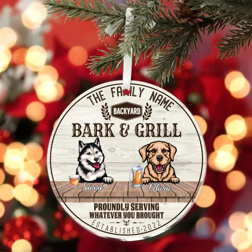 Vista 7 de SILYHEART Christmas Acrylic Ornament Husky & Labrador Retriever Christmas Ornaments Family Dog Name Funny Hope Your Like Dogs Car Hanging Ornament