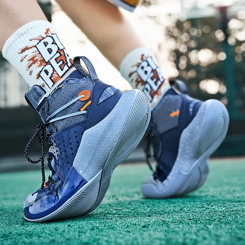 Vista 6 de CJSPORX Mens Basketball Shoes Fashion High Top Running Sneakers Lightweight Sport Shoes for Athletic