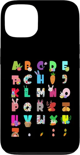 Vista 7 de Cute Alphabet Funny Easter Day ABC Letters Egg Rabbit Case for iPhone 17
