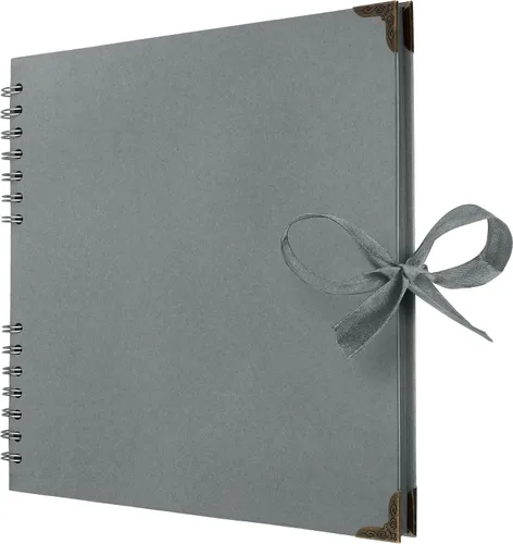 Vista 14 de Bstorify - Álbumes de fotos cuadrados de 36 páginas de 18 x 18 cm, papel kraft negro grueso, 250 g/m², libro de recuerdos, cierre de cinta, ideal