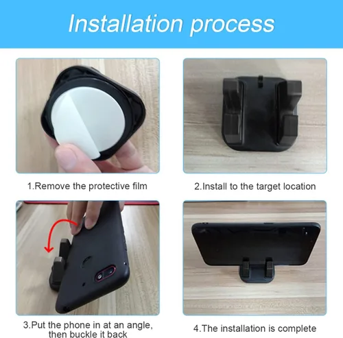 Vista 5 de Soporte para teléfono de coche, soporte de teléfono de silicona giratorio de 360° para salpicadero de coche con ranura para cable, compatible